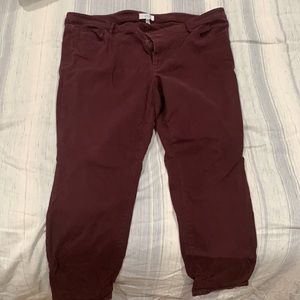 Burgundy size 20 Loft jegging pants